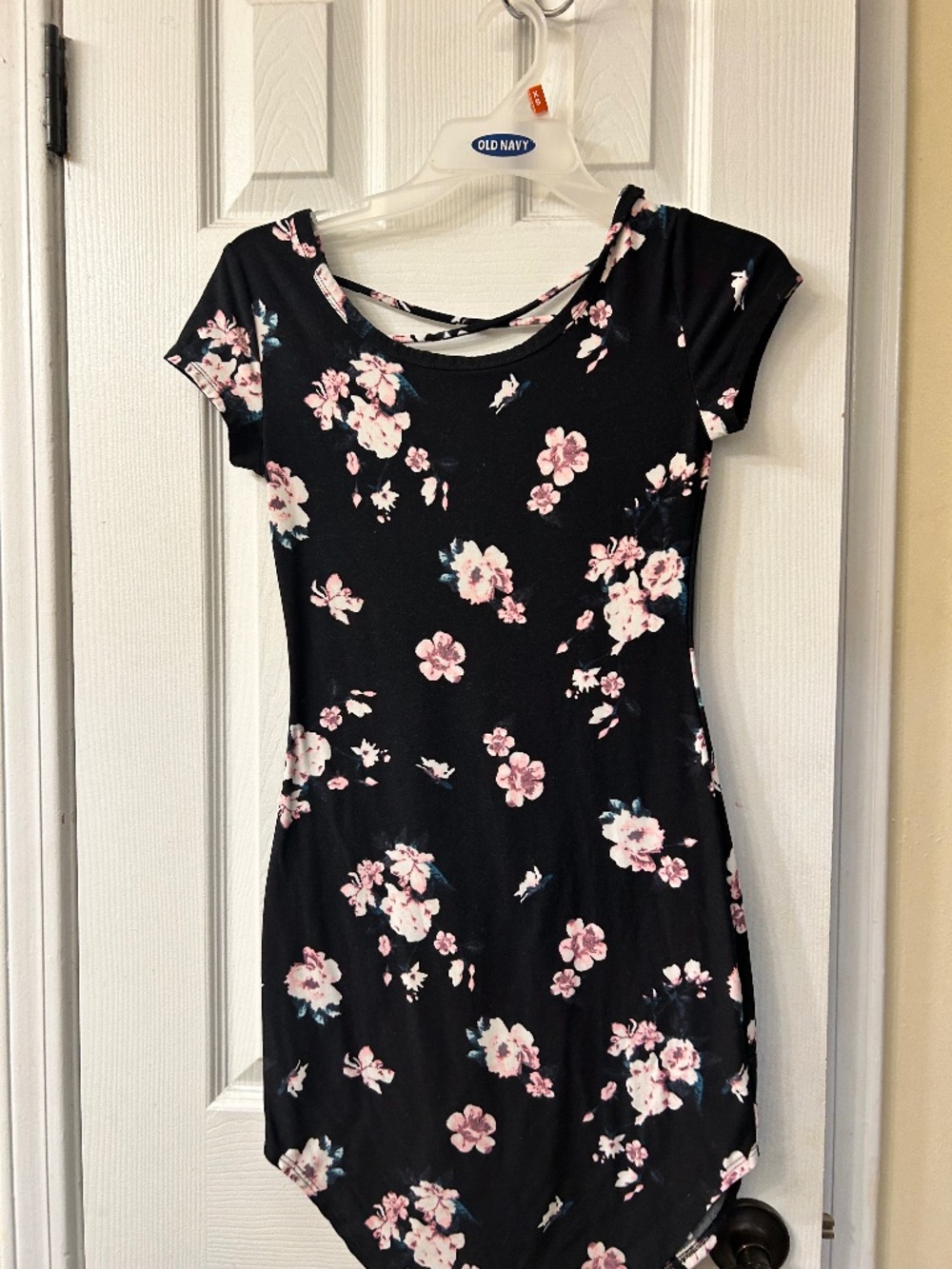 Floral and Black Mini dress